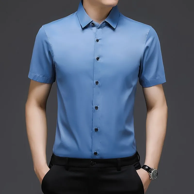 BROWON Men's Slim Fit Summer Short Sleeve Shirt Punk Style Floral Collar PU Leather Thickened Autumn Season Non-fading Deform...
BROWON Men's Slim Fit Summer Short Sleeve Shirt Punk Style Floral Collar PU Leather Thickened Autumn Season Non-fading Deform...