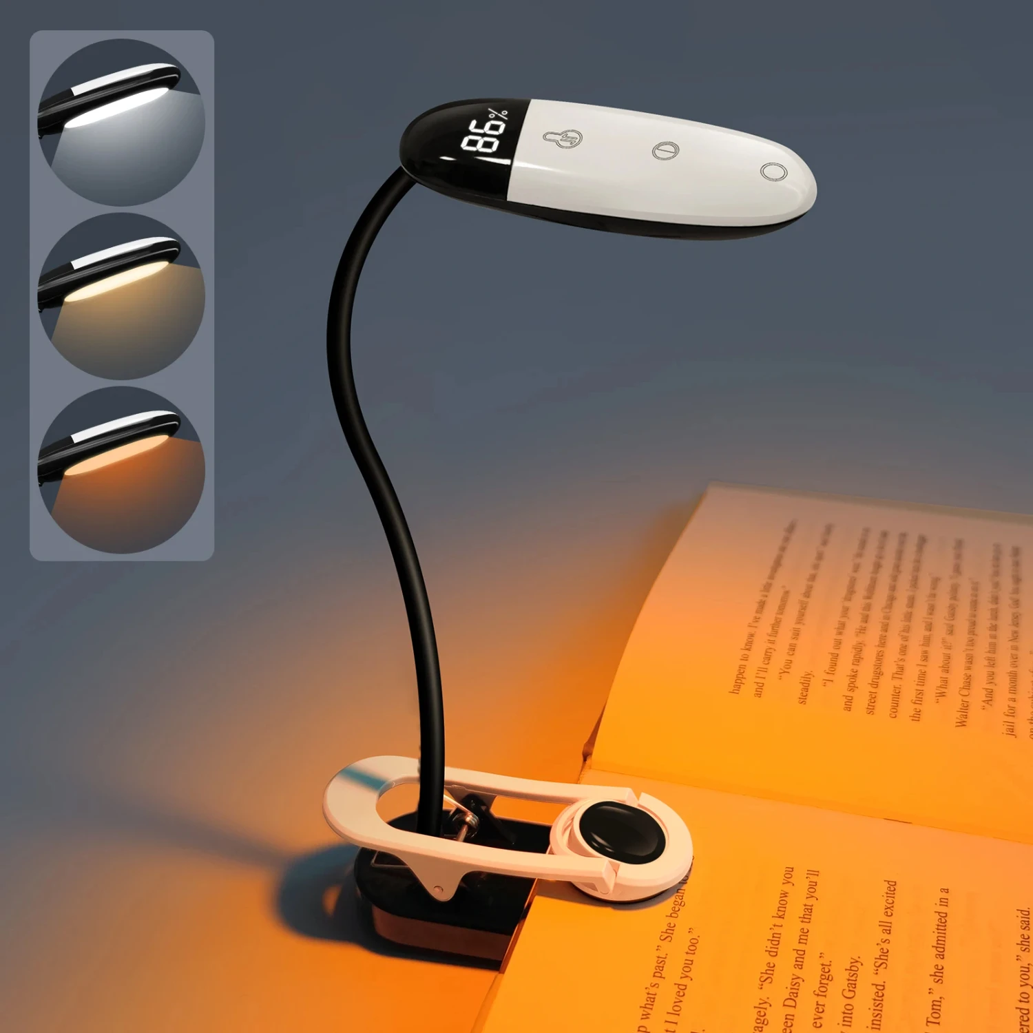 New Mini LED Reading Light with Adjustable Clip - Compact, Convenient, and Portable - Ideal for Night Reading - Versatile Rechar
New Mini LED Reading Light with Adjustable Clip - Compact, Convenient, and Portable - Ideal for Night Reading - Versatile Rechar