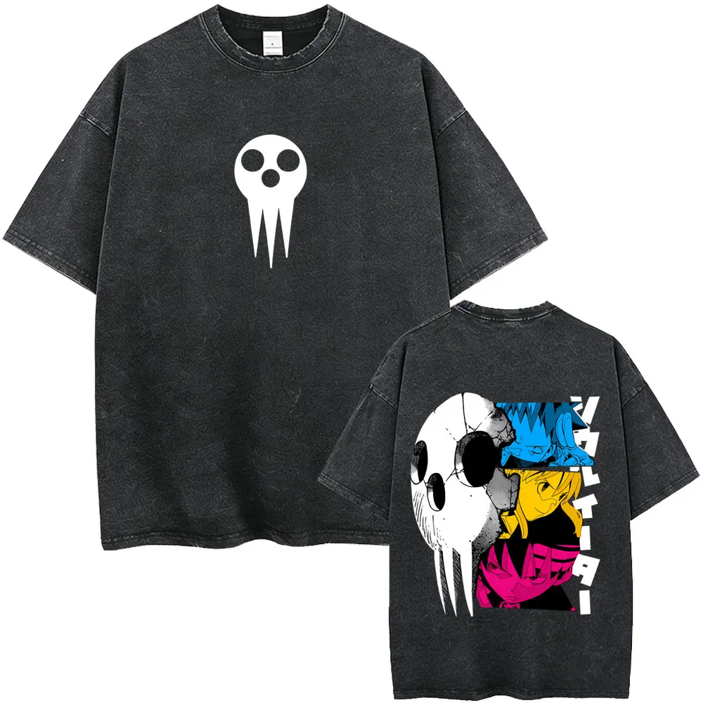 Washed Vintage Anime Soul Eater Death The Kid Double Sided Print T-shirt Men Women Manga Fashion T Shirt Male Oversized T-shirts
Washed Vintage Anime Soul Eater Death The Kid Double Sided Print T-shirt Men Women Manga Fashion T Shirt Male Oversized T-shirts