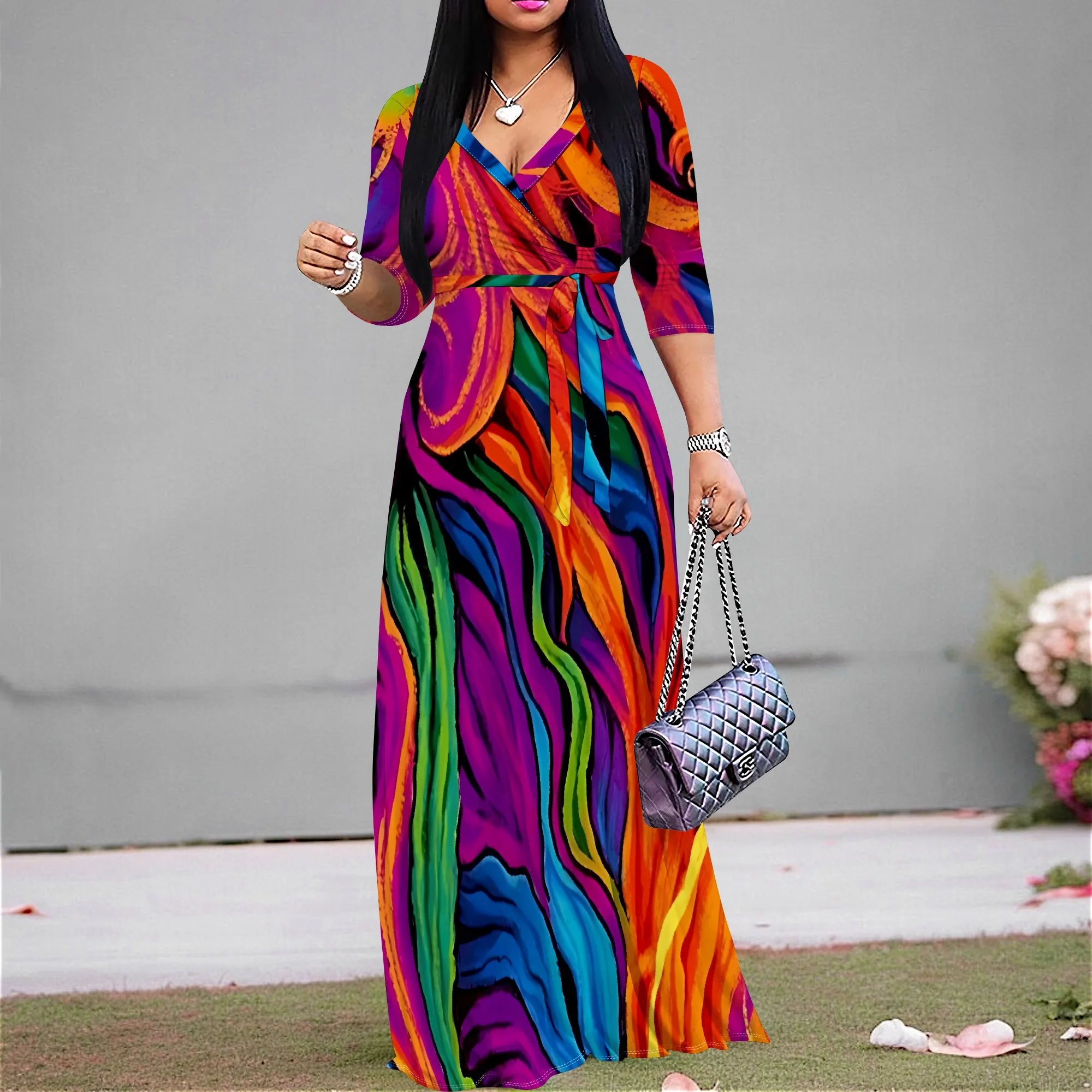 Summer Fashion Printed Short Sleeve Maxi Dress for Women Short Sleeve Long Dress Cocktail Party Loose Casual Dresses
Summer Fashion Printed Short Sleeve Maxi Dress for Women Short Sleeve Long Dress Cocktail Party Loose Casual Dresses