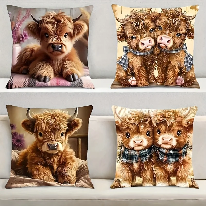 Pillow Covers Set of 4 Adorable Highland Cow Print Plush Pillow Covers Soft Comfortable Machine Washable for Living Room Sofa Bedroom Farmhouse Outdoor Decor Polyester Zipper Closure Cow Design Decorative Cushion Covers Only No Inserts Included
Pillow Covers Set of 4 Adorable Highland Cow Print Plush Pillow Covers Soft Comfortable Machine Washable for Living Room Sofa Bedroom Farmhouse Outdoor Decor Polyester Zipper Closure Cow Design Decorative Cushion Covers Only No Inserts Included