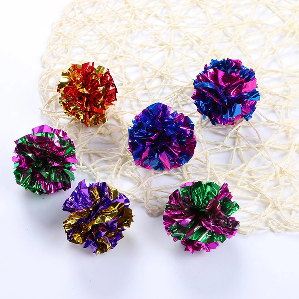24Pcs Squeaky Mylar Balls Crinkle Cat Toys Interactive Kitten Exercise Balls For Pet Cats Scratching Relief
24Pcs Squeaky Mylar Balls Crinkle Cat Toys Interactive Kitten Exercise Balls For Pet Cats Scratching Relief