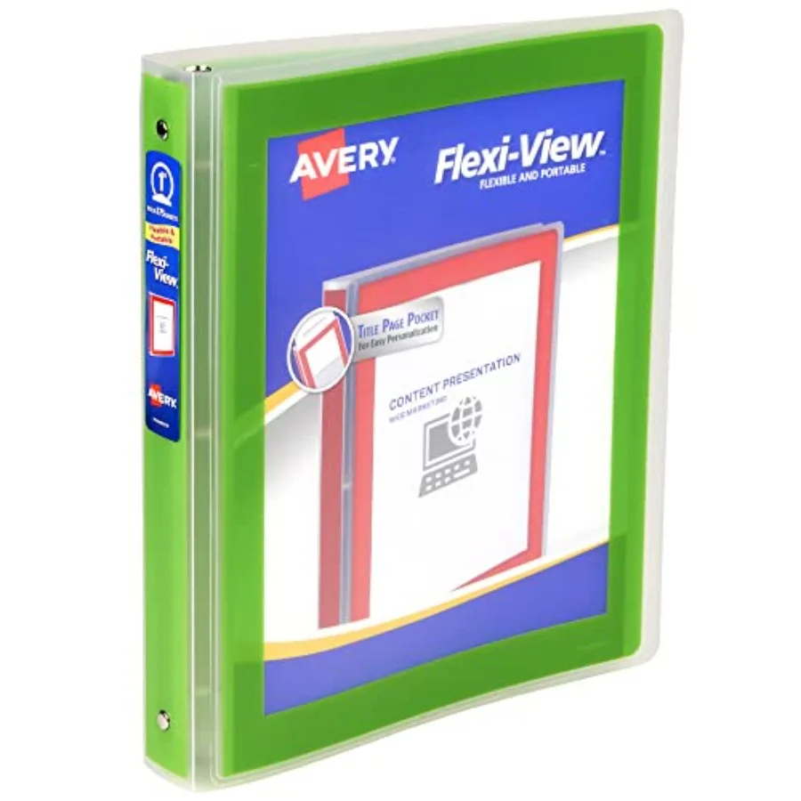 Flexi-View 3 Ring Binder, 1 Inch Round Rings, 1 Chartreuse Green Binder
Flexi-View 3 Ring Binder, 1 Inch Round Rings, 1 Chartreuse Green Binder