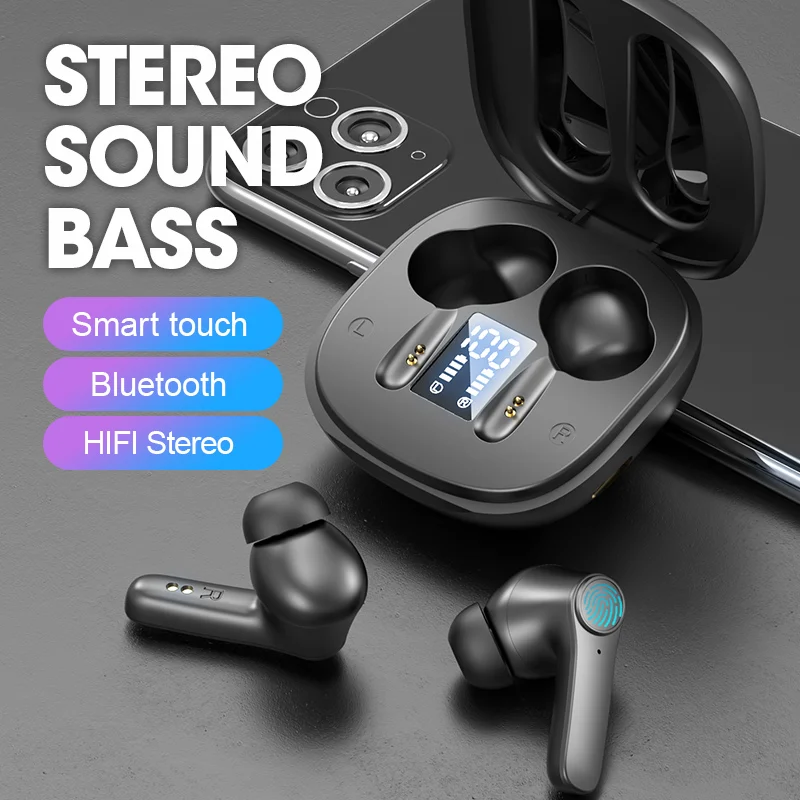 TWS Headphones Wireless Bluetooth 5.0 Headphones Waterproof Sports Headphones Noise Cancelling Earbuds with Microphone Universal
TWS Headphones Wireless Bluetooth 5.0 Headphones Waterproof Sports Headphones Noise Cancelling Earbuds with Microphone Universal