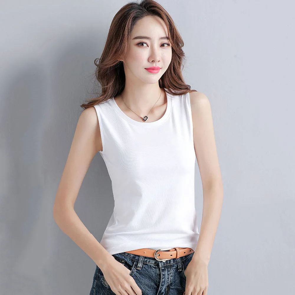 New Women Summer Sleeveless T-shirt Fashion Solid Color O-Neck Loose Basic T-shirt Simplicity Casual Daily T-shirt
New Women Summer Sleeveless T-shirt Fashion Solid Color O-Neck Loose Basic T-shirt Simplicity Casual Daily T-shirt