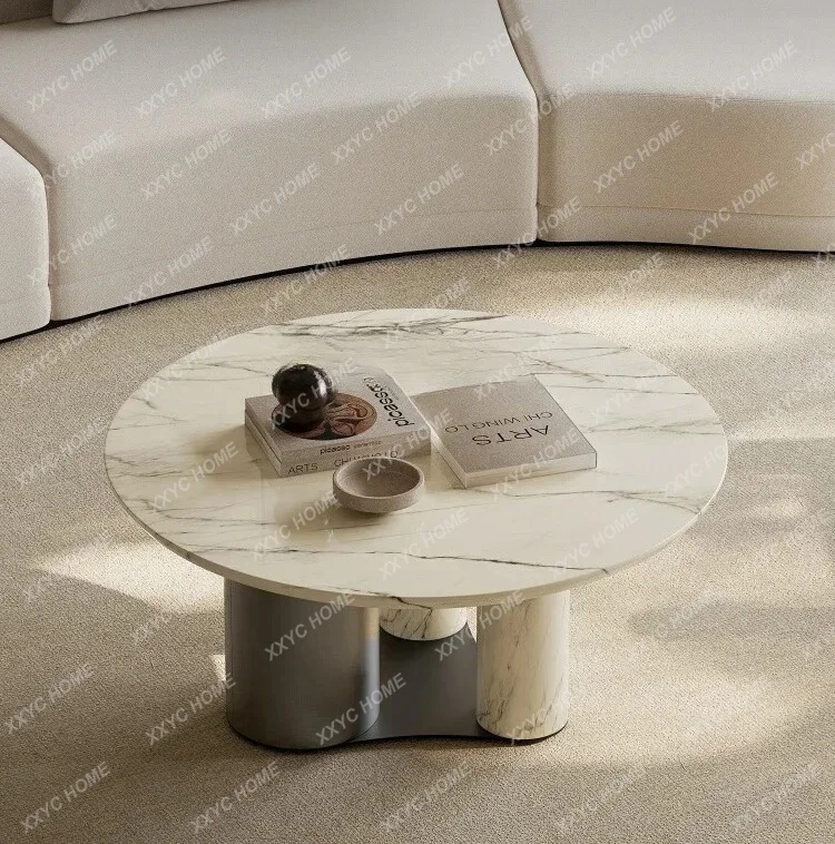 Hot sales Marble coffee table round light luxury stainless steel living room household small apartment
Hot sales Marble coffee table round light luxury stainless steel living room household small apartment