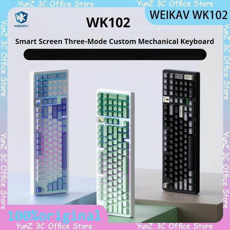 WEIKAV WK102 Mechanical Keyboard Customizable Smart Screen Wireless Bluetooth Computer Keyboard Gasket Structure Plug And Play
WEIKAV WK102 Mechanical Keyboard Customizable Smart Screen Wireless Bluetooth Computer Keyboard Gasket Structure Plug And Play