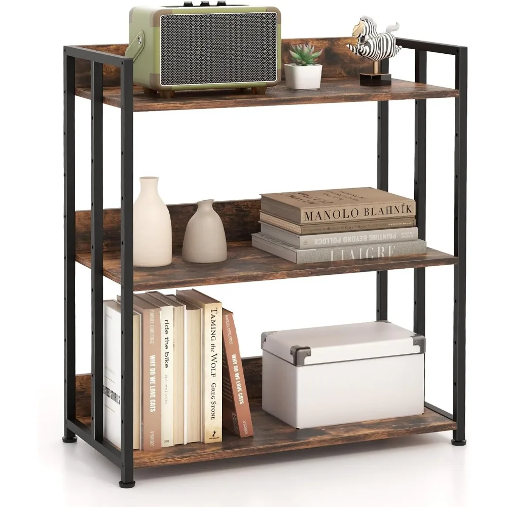 Exclusive 3-Tier Bookshelf, Industrial 32 Tall Small Book Shelf with Adjustable Shelves, Adjustable Foot Pads, Anti-Toppling
Exclusive 3-Tier Bookshelf, Industrial 32 Tall Small Book Shelf with Adjustable Shelves, Adjustable Foot Pads, Anti-Toppling
