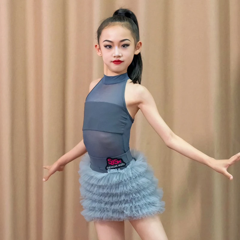 Latin Dance Clothes Girls Summer Performance Dress Fluffy Skirt Sleeveless Rumba Cha Cha Dance Practice Wear Black Dress NV19498
Latin Dance Clothes Girls Summer Performance Dress Fluffy Skirt Sleeveless Rumba Cha Cha Dance Practice Wear Black Dress NV19498