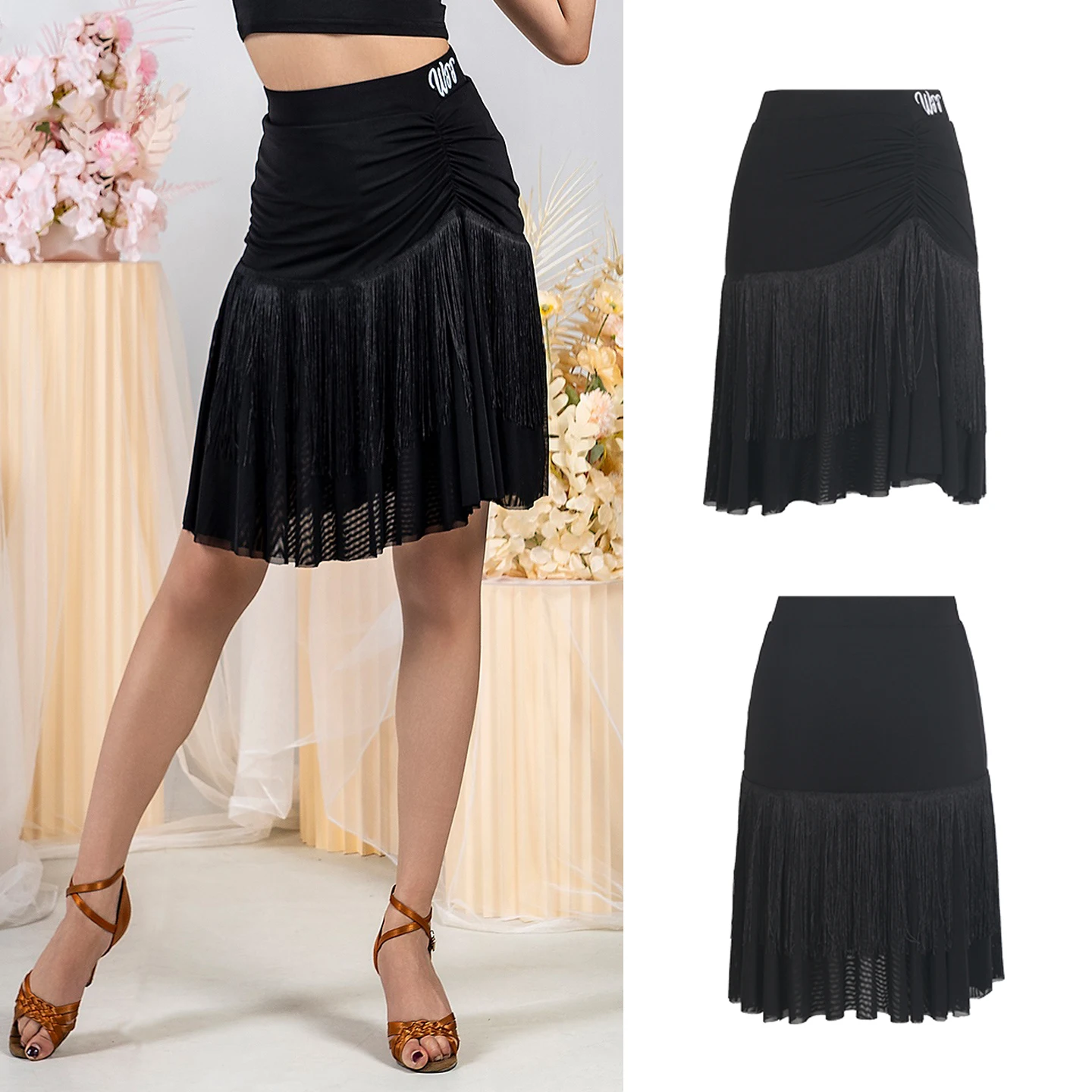 New Latin Dance Skirt Women Tassel Dance Clothes Black Fringed Skirt Club Cha Cha Rumba Samba Dance Practice Clothing DNV23881
New Latin Dance Skirt Women Tassel Dance Clothes Black Fringed Skirt Club Cha Cha Rumba Samba Dance Practice Clothing DNV23881