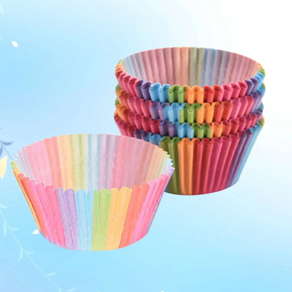 100 Pcs Rainbow Cake Cup Silicone Baking Molds Cupcake Liners Muffin Cups Barreled Wrappers
100 Pcs Rainbow Cake Cup Silicone Baking Molds Cupcake Liners Muffin Cups Barreled Wrappers