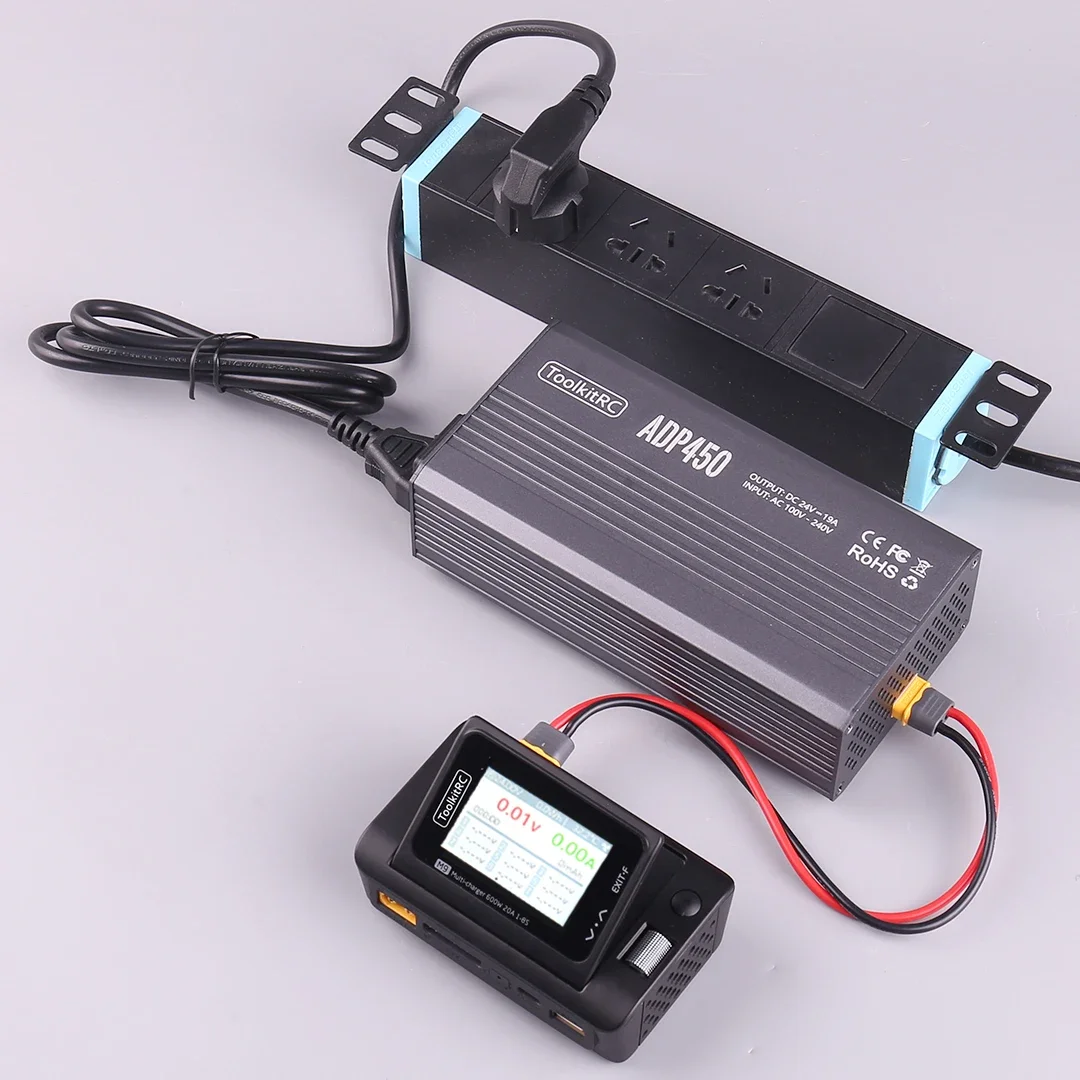 RC ADP450 Power Supply Adapter 450W XT60 output 24V19A AC input 100V-240V for ToolkitRC M8D M6D M8P M9 Battery Charger
RC ADP450 Power Supply Adapter 450W XT60 output 24V19A AC input 100V-240V for ToolkitRC M8D M6D M8P M9 Battery Charger