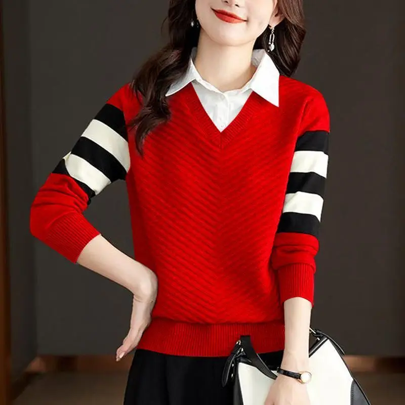 Women Clothing Vintage Chic Loose Sweaters Office Lady Daily Casual Commute Striped Pullovers Autumn Winter Knitted Tops
Women Clothing Vintage Chic Loose Sweaters Office Lady Daily Casual Commute Striped Pullovers Autumn Winter Knitted Tops