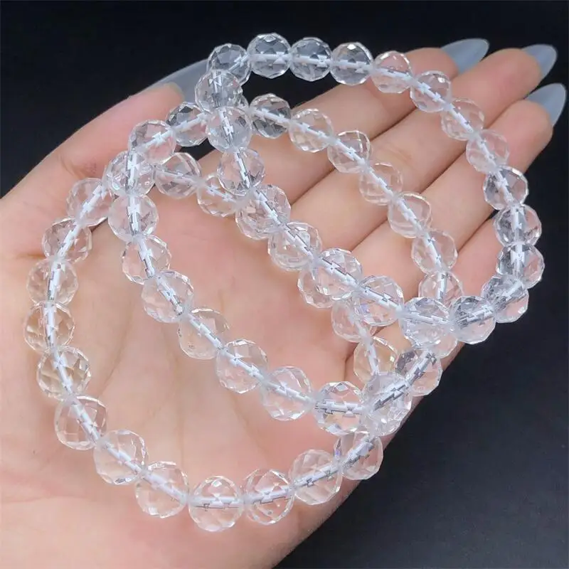 9MM Natural Clear Quartz Facet Bead Bracelet Fashion Gemstone Crystal Jewelry Fashion Healing Holiday Gift 1PCS
9MM Natural Clear Quartz Facet Bead Bracelet Fashion Gemstone Crystal Jewelry Fashion Healing Holiday Gift 1PCS