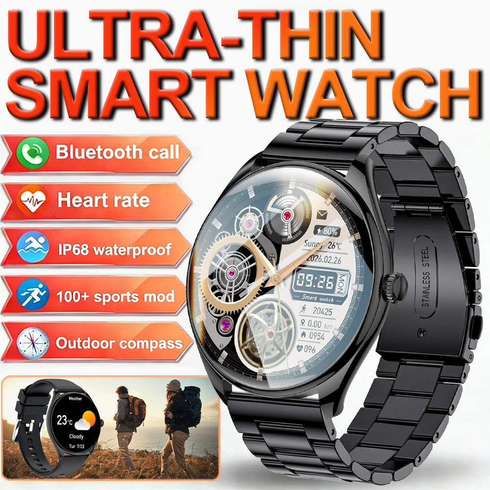 New Ultra Thin Smart Watch men 1.96" AMOLED 360*360 HD Pixel Display Always Show Time Bluetooth call Smartwatch A suitable gift
New Ultra Thin Smart Watch men 1.96" AMOLED 360*360 HD Pixel Display Always Show Time Bluetooth call Smartwatch A suitable gift