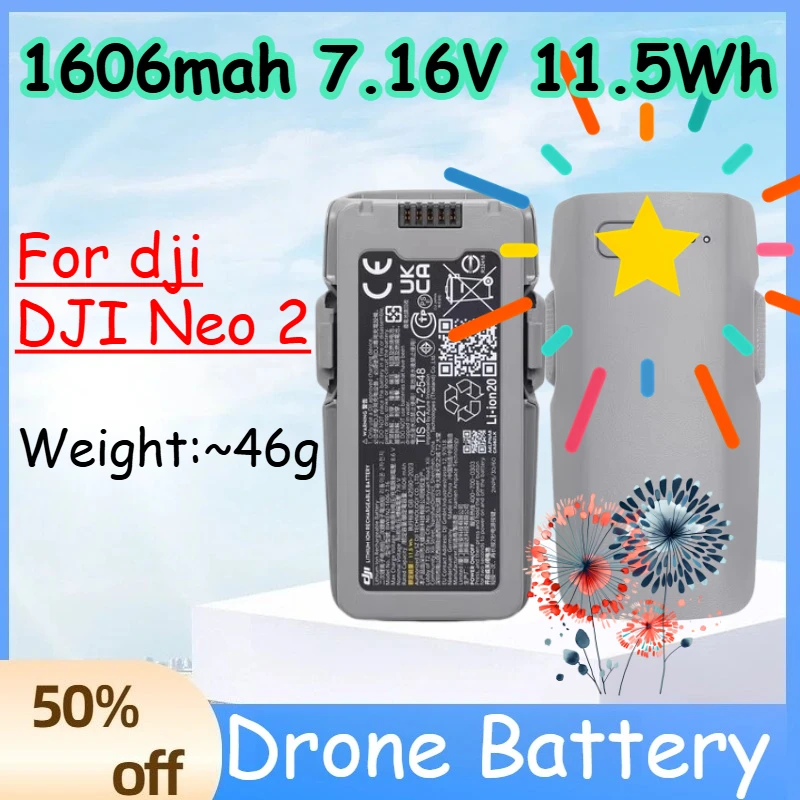 1606mah 7.16V 11.5Wh Drone battery for dji DJI Neo 2 Intelligent Flight Battery DJI Neo 2 Accessories
1606mah 7.16V 11.5Wh Drone battery for dji DJI Neo 2 Intelligent Flight Battery DJI Neo 2 Accessories