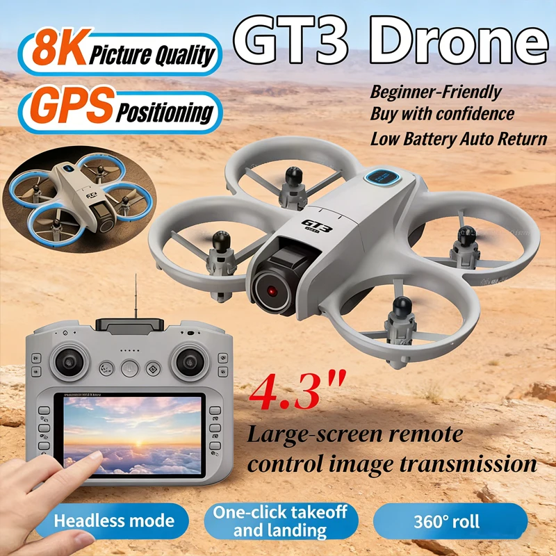 Новый профессиональный дрон Major GT3 MAX 8K 5G GPS HD с экраном, пультом ДУ и функцией предотвращения столкновений, квадрокоптер для детей
Новый профессиональный дрон Major GT3 MAX 8K 5G GPS HD с экраном, пультом ДУ и функцией предотвращения столкновений, квадрокоптер для детей
