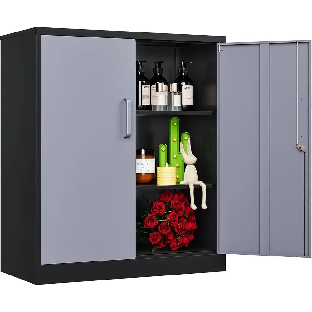 36 Tall Metal Storage Cabinet with 2 Doors & 2 Shelves, Lockable, Ideal for Garage, Home Office, Kitchen, and Warehouse (Black/G
36 Tall Metal Storage Cabinet with 2 Doors & 2 Shelves, Lockable, Ideal for Garage, Home Office, Kitchen, and Warehouse (Black/G