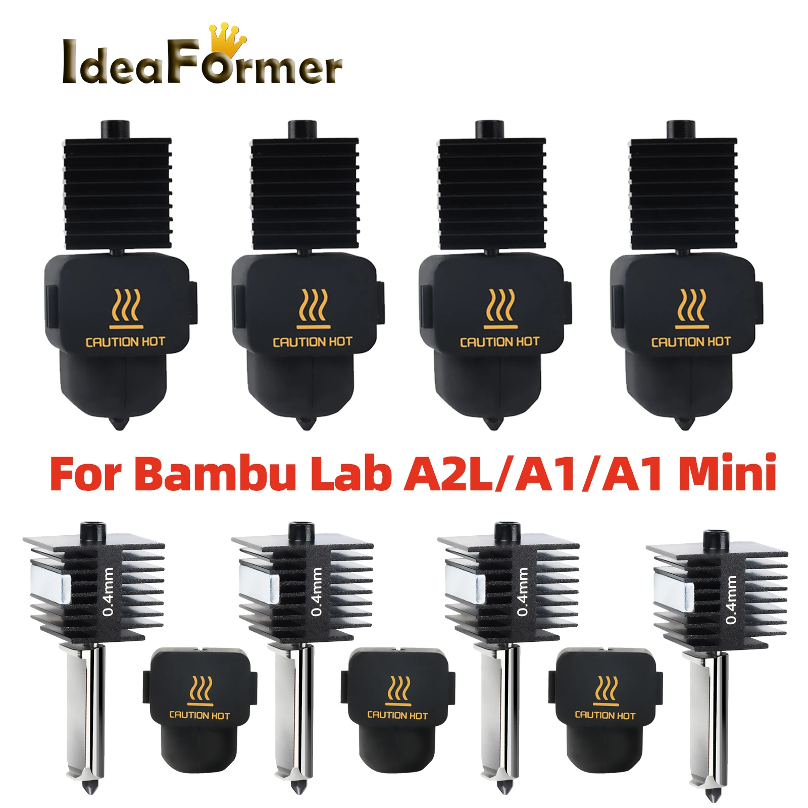 A2L Hotend For Bambu Lab A1 mini Assembly Hotend Kit 0.4 0.6 0.8MM Replaceable Nozzle For 3D printer Bamboo Lab A1/A1mini Hotend
A2L Hotend For Bambu Lab A1 mini Assembly Hotend Kit 0.4 0.6 0.8MM Replaceable Nozzle For 3D printer Bamboo Lab A1/A1mini Hotend