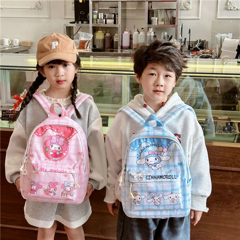 Sanrio рюкзак Cinnamoroll школьная сумка Kuromi двойные сумки через плечо My Melody рюкзак Y2K Hello Kitty вещи полакко подарок девочке