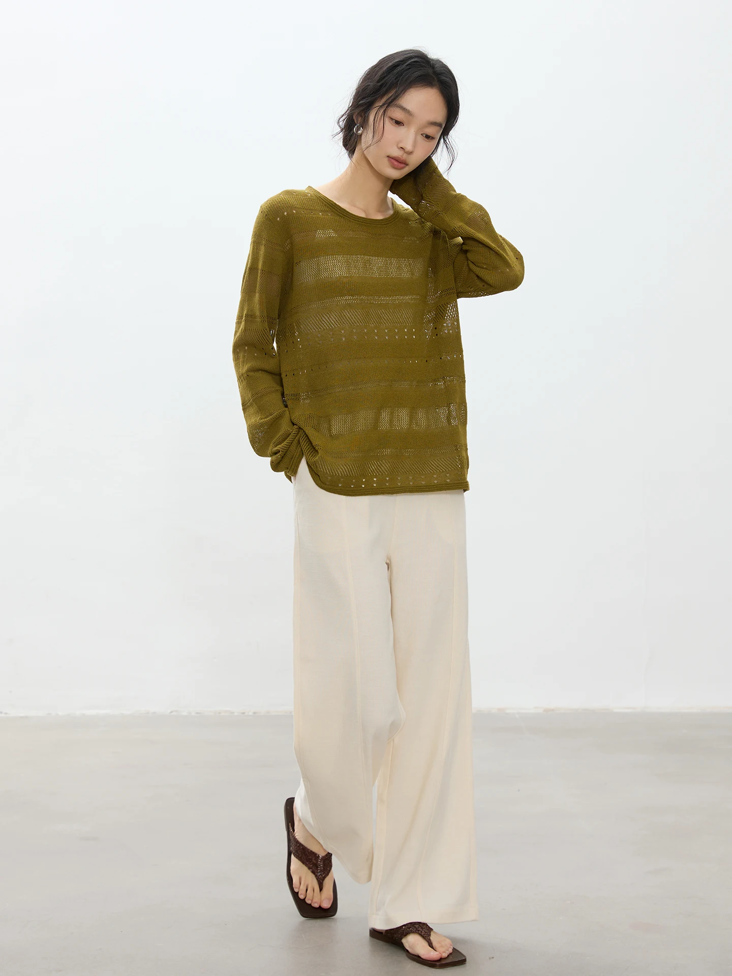 Khaki Casual Pants Women's Long Straight Leg Pants Spring Summer New Style Ladies Wide Leg Pants Cotton Polyester Spandex Blend
Khaki Casual Pants Women's Long Straight Leg Pants Spring Summer New Style Ladies Wide Leg Pants Cotton Polyester Spandex Blend
