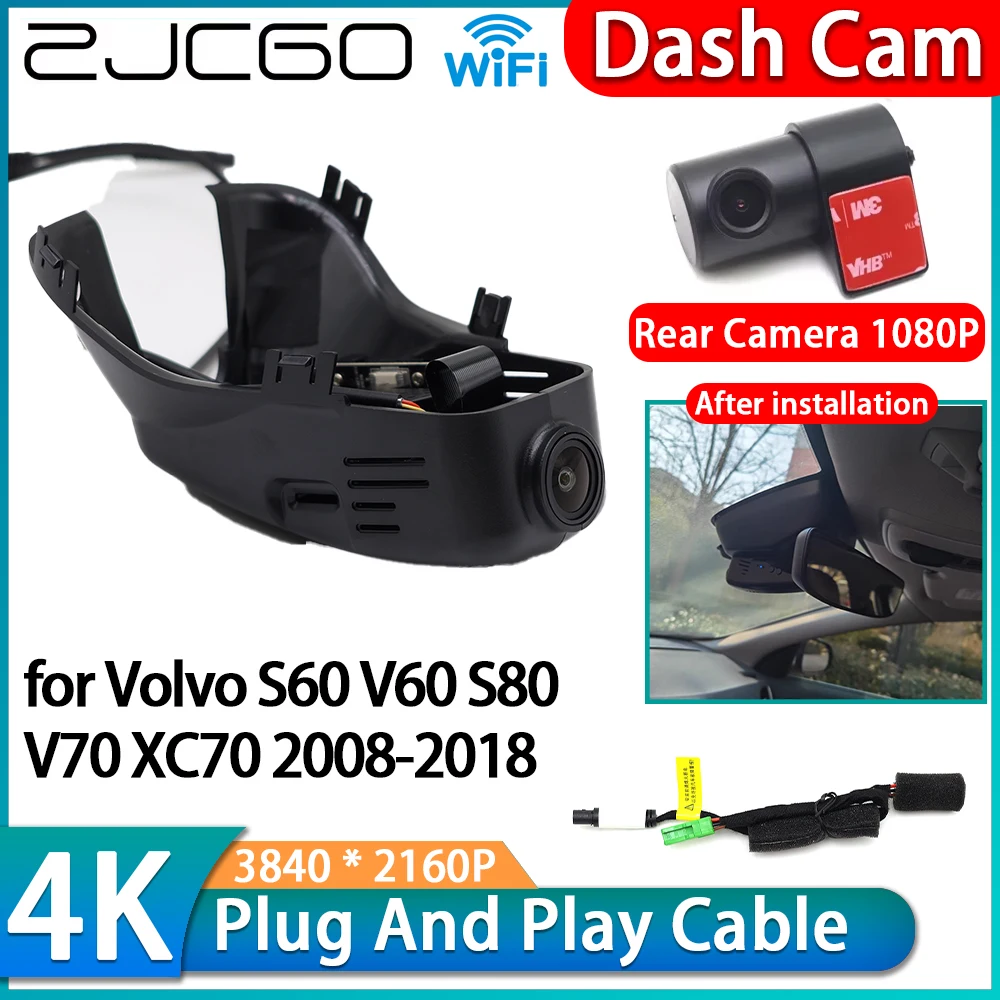 ZJCGO for Volvo S60 V60 S80 V70 XC70 2008-2018 4K Wifi DVR IMX335 OEM Car Video Recorder Dash Cam Front Rear Camera
ZJCGO for Volvo S60 V60 S80 V70 XC70 2008-2018 4K Wifi DVR IMX335 OEM Car Video Recorder Dash Cam Front Rear Camera