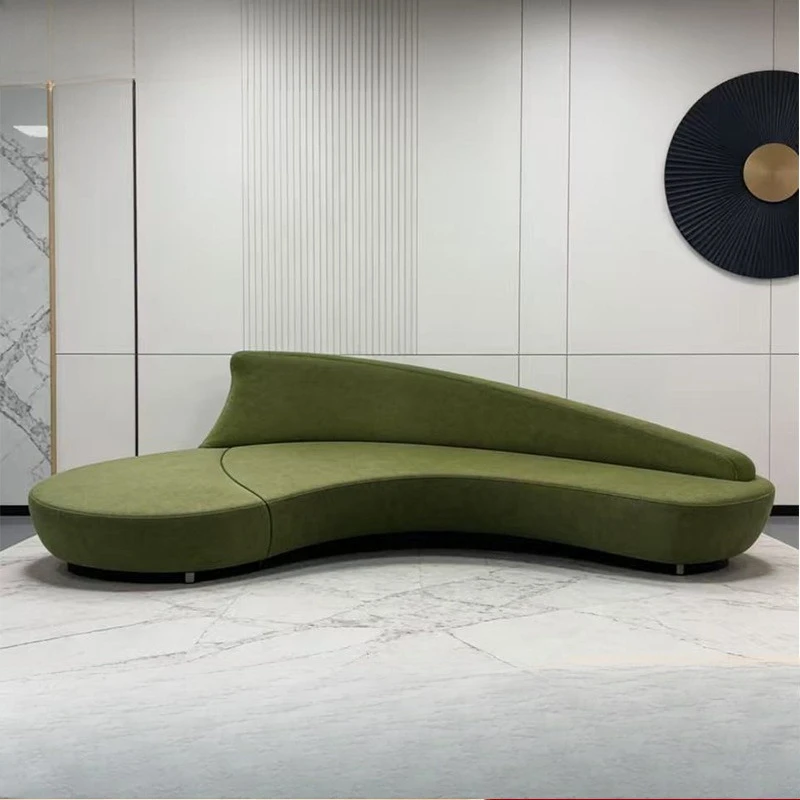 Italian minimalist fabric sofa simple modern light luxury special-shaped hotel lobby leisure area reception living room
Italian minimalist fabric sofa simple modern light luxury special-shaped hotel lobby leisure area reception living room