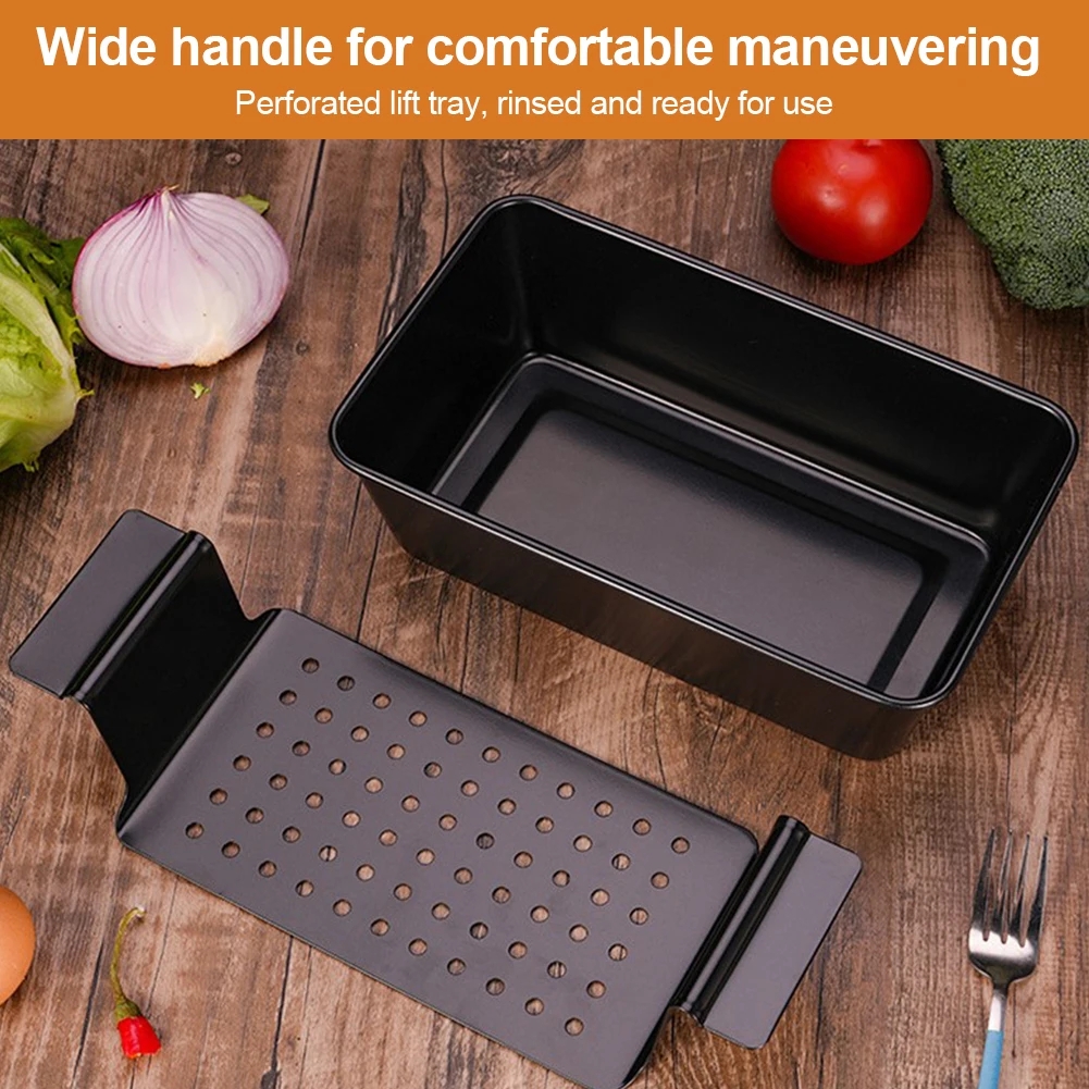 Toast Mold Household Bread Pan W/ Detachable Drain Tray Nonstick Bread Bake Mold for Meat Brownie Toast Bread Pastry Baking
Toast Mold Household Bread Pan W/ Detachable Drain Tray Nonstick Bread Bake Mold for Meat Brownie Toast Bread Pastry Baking