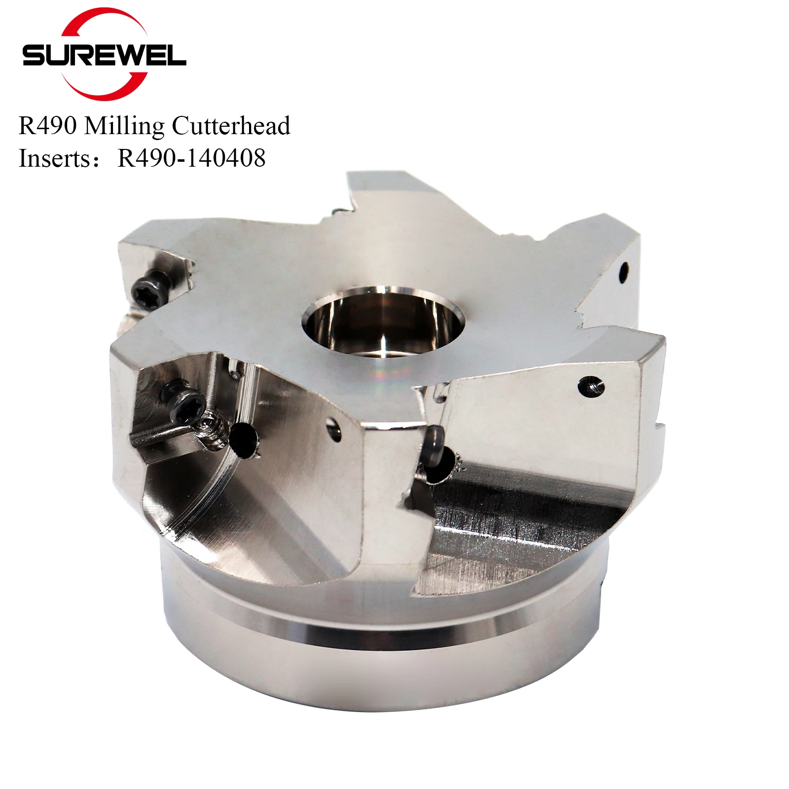 SUREWEL R490 Square Shoulder Milling Cutter Disc 90 Degree Face Milling Cutter Carbide CNC Insert R490-140408
SUREWEL R490 Square Shoulder Milling Cutter Disc 90 Degree Face Milling Cutter Carbide CNC Insert R490-140408