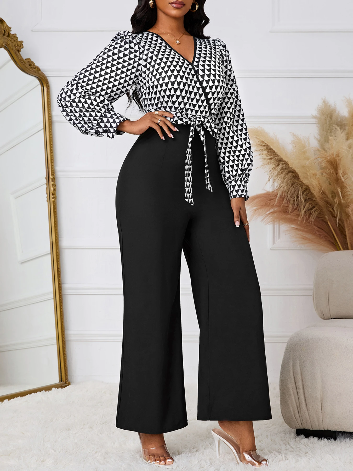 Women One Piece Suit Fashion Elegant Temperament Versatile Commuting Office Wear Spring Autumn Long Sleeve Jumpsuit Stylish
Women One Piece Suit Fashion Elegant Temperament Versatile Commuting Office Wear Spring Autumn Long Sleeve Jumpsuit Stylish