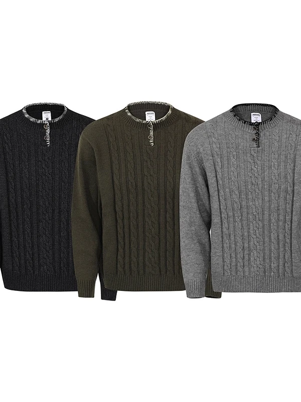 Casual Loose Henry Collar Twisted Knit Sweater for Men And Women Spring Autumn Comfortable Lazy Overhead irt Youth Vitali...
Casual Loose Henry Collar Twisted Knit Sweater for Men And Women Spring Autumn Comfortable Lazy Overhead irt Youth Vitali...