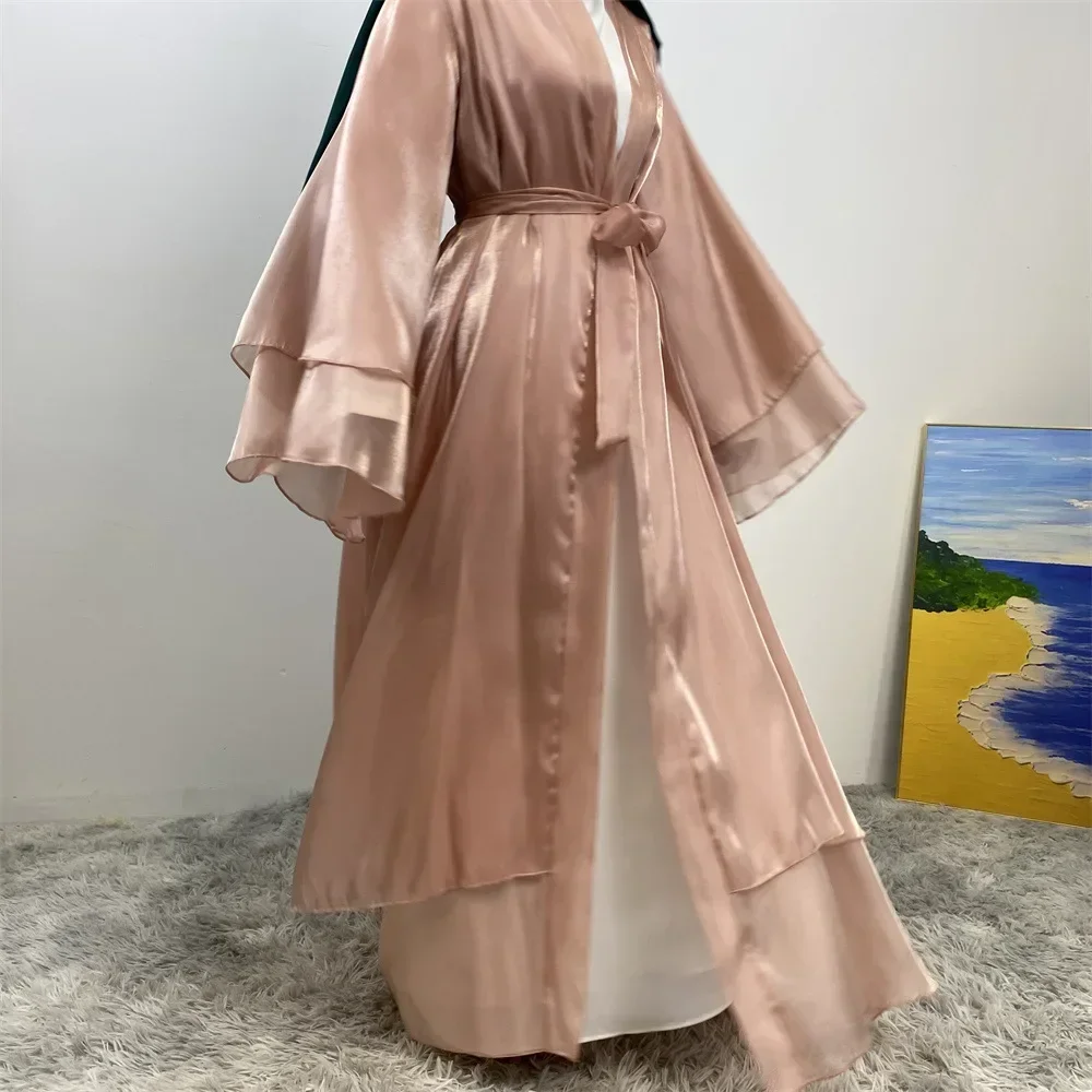 Eid Satin Open Abaya Kimono Femme Musulmane Muslim Dress Kaftan Abayas for Women Dubai Turkey Islam Clothing Robe Jalabiya Gown
Eid Satin Open Abaya Kimono Femme Musulmane Muslim Dress Kaftan Abayas for Women Dubai Turkey Islam Clothing Robe Jalabiya Gown