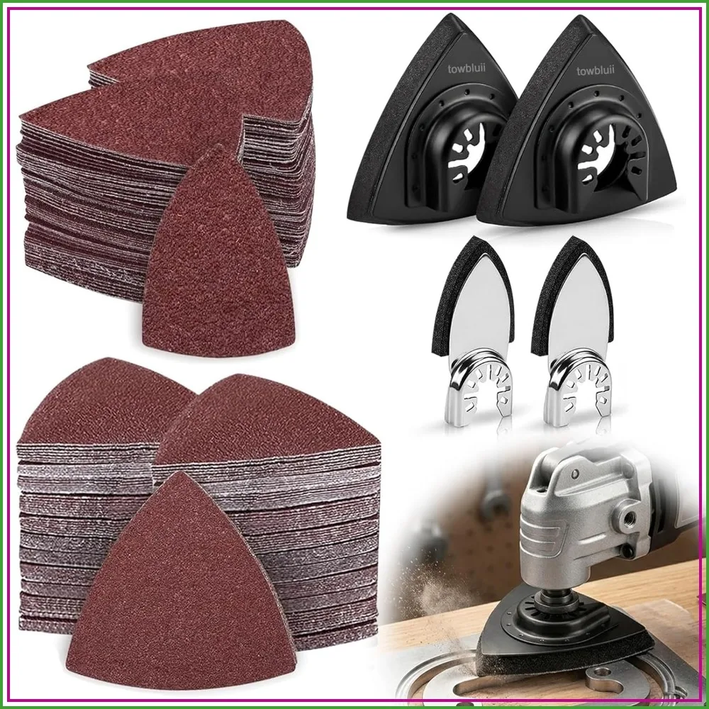 Multitool Sanding Pads for Detail Wood Finishing, Multi-Grit Sandpaper with Triangle & Finger Attachments, Hook and Loop Sheets for Furniture & Edge Work (105pcs)
Multitool Sanding Pads for Detail Wood Finishing, Multi-Grit Sandpaper with Triangle & Finger Attachments, Hook and Loop Sheets for Furniture & Edge Work (105pcs)