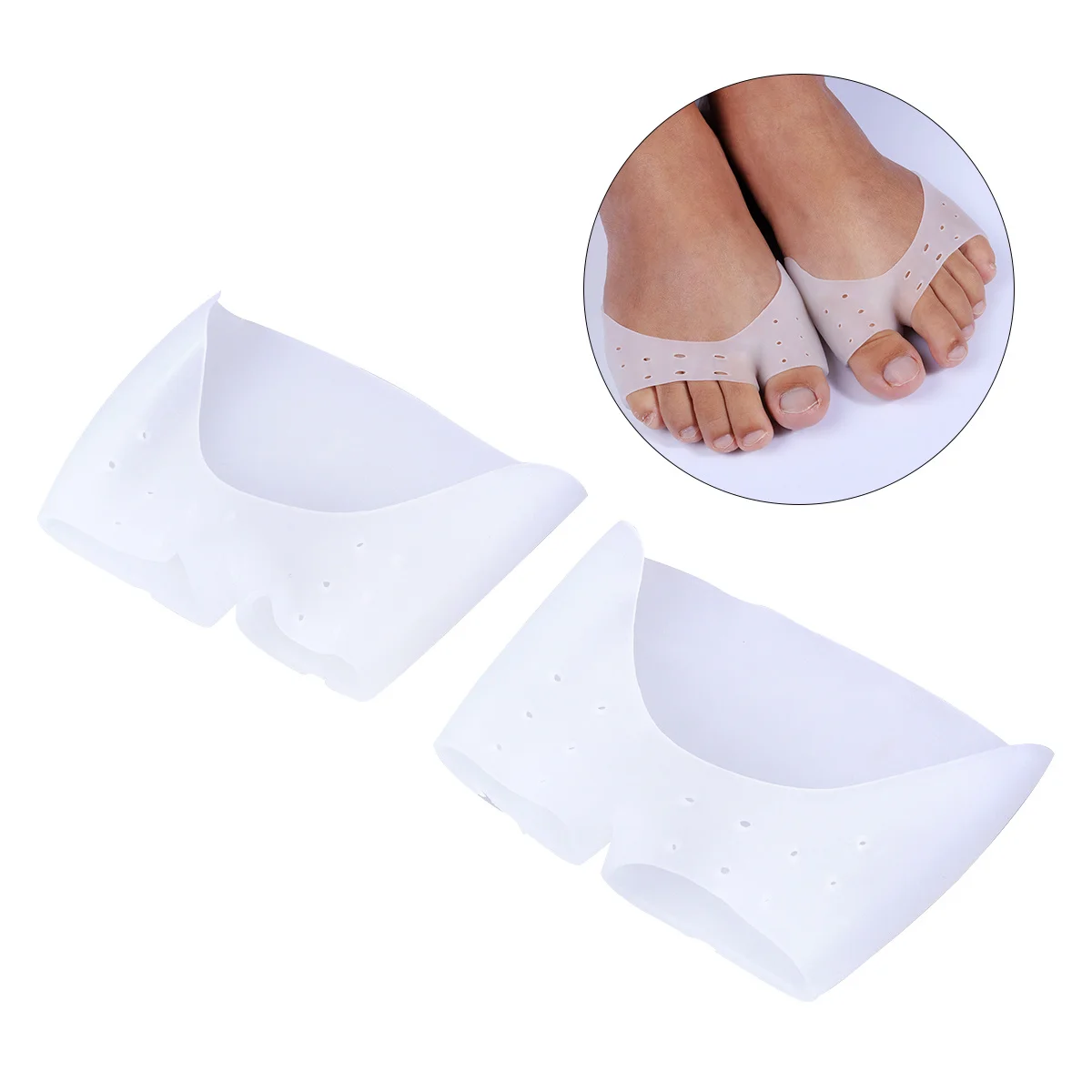1pcs Silicone Foot Pads Metatarsal Cushions Non-Slip Adjustable Reusable Half Toe Sleeve For Hiking Running Ballet Callus
1pcs Silicone Foot Pads Metatarsal Cushions Non-Slip Adjustable Reusable Half Toe Sleeve For Hiking Running Ballet Callus