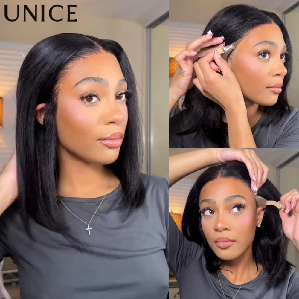 UNice Hair Pre Everything 13x4 Lace Frontal Yaki Straight Bob Wig Pre Cut Pre Bleached Glueless Wigs Human Hair Ready To Wear
UNice Hair Pre Everything 13x4 Lace Frontal Yaki Straight Bob Wig Pre Cut Pre Bleached Glueless Wigs Human Hair Ready To Wear