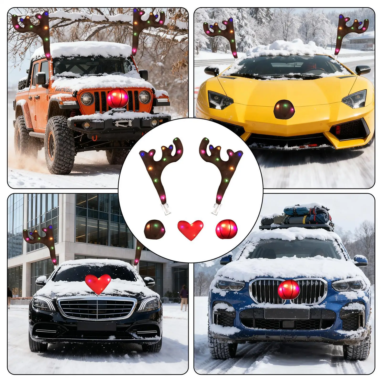 Reindeer Antlers Car Decoration Christmas Lighted Auto Exterior Decor Auto Hood Decor Ornament For SUVs Trucks RVs Sedans Road
Reindeer Antlers Car Decoration Christmas Lighted Auto Exterior Decor Auto Hood Decor Ornament For SUVs Trucks RVs Sedans Road