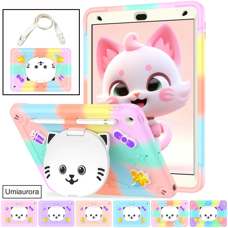 For IPad 7th 8th 9th 10.2 10th 10.9 11th Gen 11 inch A16 Kids Cartoon Cat Tablet Case Stand Shockproof Silicon PC Rugged Funda
For IPad 7th 8th 9th 10.2 10th 10.9 11th Gen 11 inch A16 Kids Cartoon Cat Tablet Case Stand Shockproof Silicon PC Rugged Funda