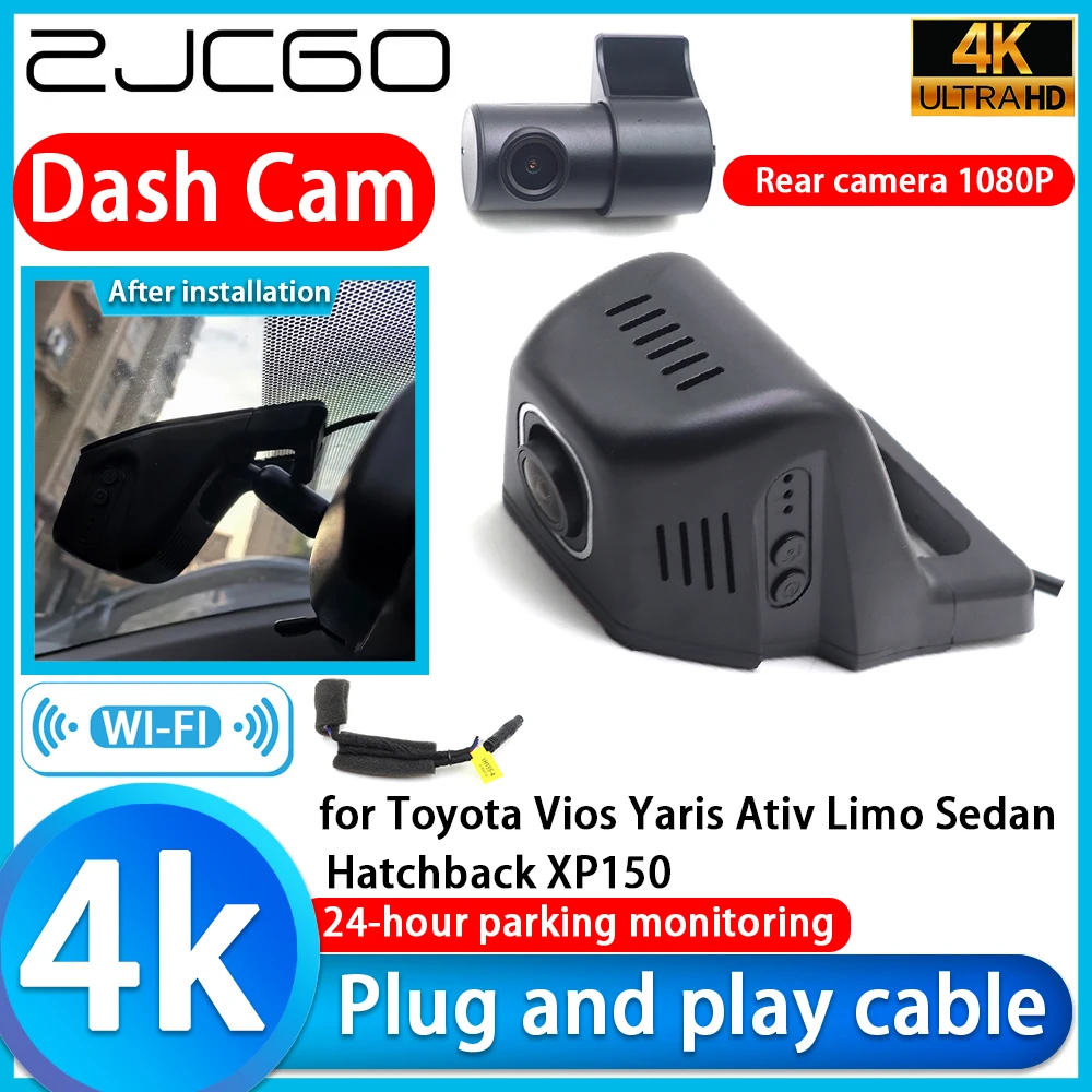 for Toyota Vios Yaris Ativ Limo Sedan Hatchback XP150 4K DVR Dash Cam Car Camera UHD 2160P Sony Lens 24h Monitor Video Recorder 
for Toyota Vios Yaris Ativ Limo Sedan Hatchback XP150 4K DVR Dash Cam Car Camera UHD 2160P Sony Lens 24h Monitor Video Recorder