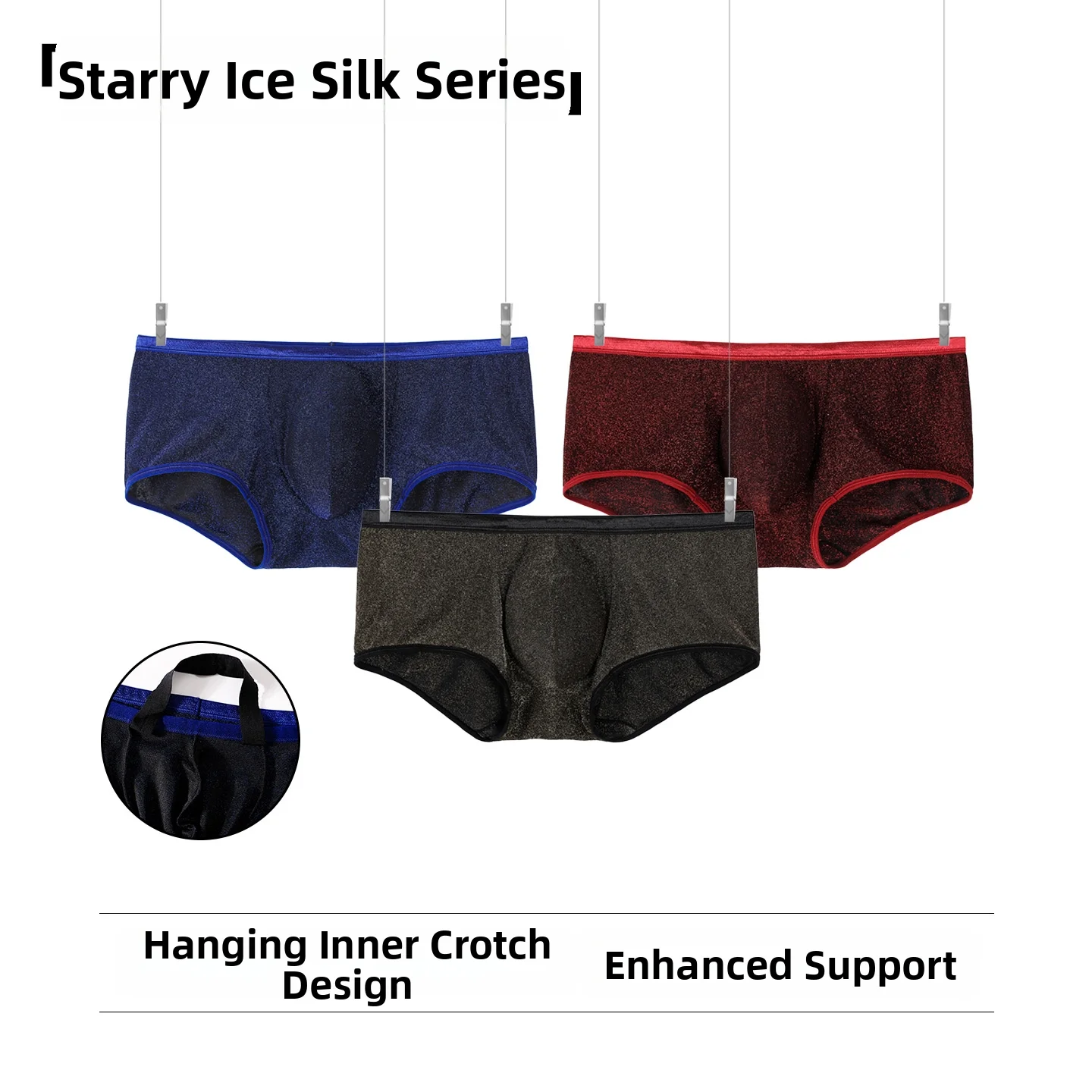 New Glitter Star Ice Silk Men Boxers Suspended Separate Pouch Lightweight Breathable Comfort Elastic Daily Male Underwear Shorts
New Glitter Star Ice Silk Men Boxers Suspended Separate Pouch Lightweight Breathable Comfort Elastic Daily Male Underwear Shorts