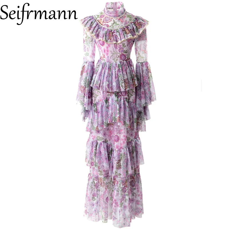 Seifrmann 2026 Spring Women's New Fashionable High Collar Long Sleeve Printed Ruffle Waist cinching Dress
Seifrmann 2026 Spring Women's New Fashionable High Collar Long Sleeve Printed Ruffle Waist cinching Dress