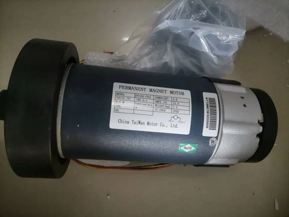 Treadmill dc motor ZYT102-73T2 3.0HP 180vdc 12.3A 5400RPM
Treadmill dc motor ZYT102-73T2 3.0HP 180vdc 12.3A 5400RPM