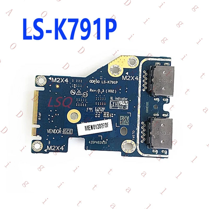 WW For DELL Alienware M15 R6 USB I/O Board GDP50 LS-K791P
WW For DELL Alienware M15 R6 USB I/O Board GDP50 LS-K791P