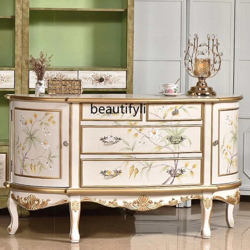 Modern Entryway Solid Wood Half-Round Sideboard Living Room Decorative Partition Cabinet New Model
Modern Entryway Solid Wood Half-Round Sideboard Living Room Decorative Partition Cabinet New Model
