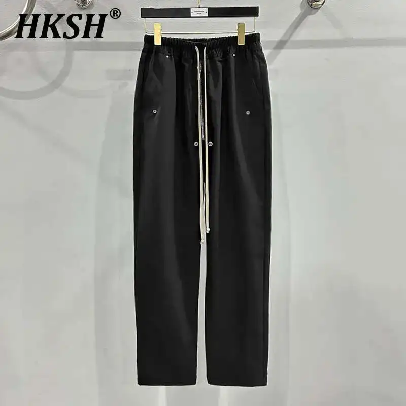 HKSH Spring Summer New Men's Tide High Street Chic Zipper Design Slim Black Versatile Long Pants Dark Streetwear Trousers HK1376
HKSH Spring Summer New Men's Tide High Street Chic Zipper Design Slim Black Versatile Long Pants Dark Streetwear Trousers HK1376
