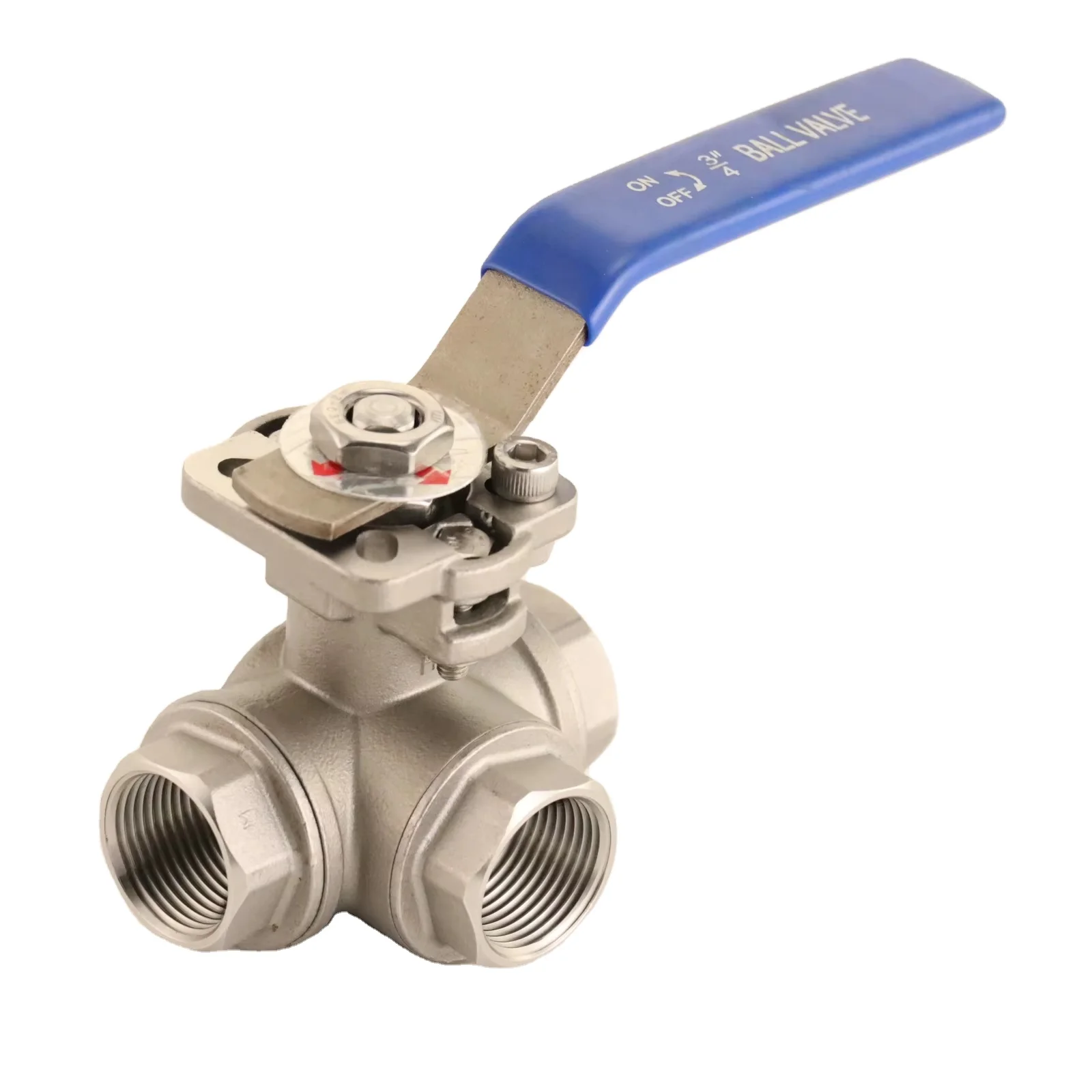 Stainless steel 304 316L three-way high platform ball valve T/L manual internal thread ball valve
Stainless steel 304 316L three-way high platform ball valve T/L manual internal thread ball valve