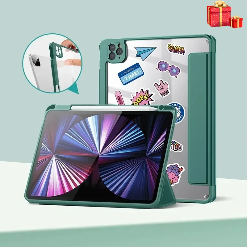 Transparent Acrylic Cover For New IPad A16 11th/10th Gen Pro M4 12.9" Air 11 13 M3 M2 2025 Air Mini 7 6 5 4 with Pen Holder Case
Transparent Acrylic Cover For New IPad A16 11th/10th Gen Pro M4 12.9" Air 11 13 M3 M2 2025 Air Mini 7 6 5 4 with Pen Holder Case