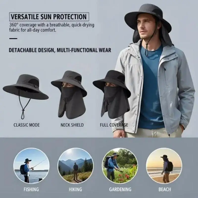 Unisex Boonie Hat Sun Protections Wide Brims Sun Hat Boonie Hat with Neck Rope Sun Protections Hat Wide Brims Mesh Cap 24BD
Unisex Boonie Hat Sun Protections Wide Brims Sun Hat Boonie Hat with Neck Rope Sun Protections Hat Wide Brims Mesh Cap 24BD