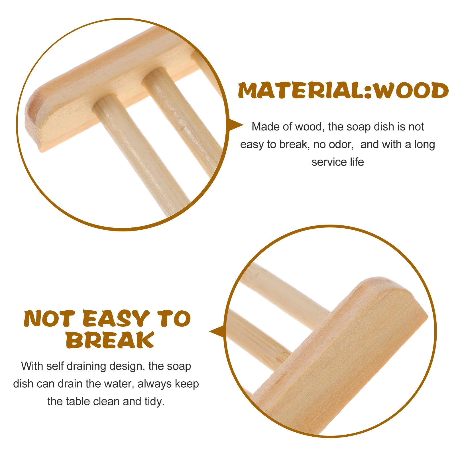4pcs Natural Wooden Soap Dish Self-Draining Unbreakable For Bathroom Kitchen Laundry Shower Sink Vanity Wood Soap Tray
4pcs Natural Wooden Soap Dish Self-Draining Unbreakable For Bathroom Kitchen Laundry Shower Sink Vanity Wood Soap Tray