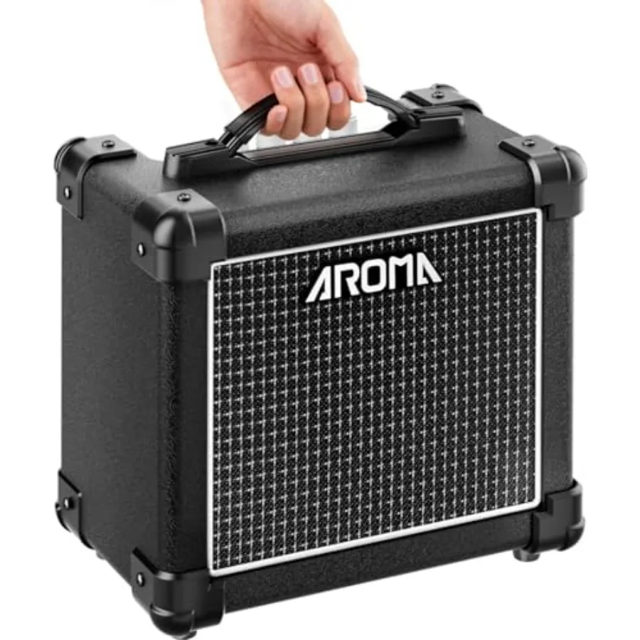 Portable electric guitar amplifier for practice home use, plastic housing, black, 10W with Bluetooth, clean/distortion channels
Portable electric guitar amplifier for practice home use, plastic housing, black, 10W with Bluetooth, clean/distortion channels