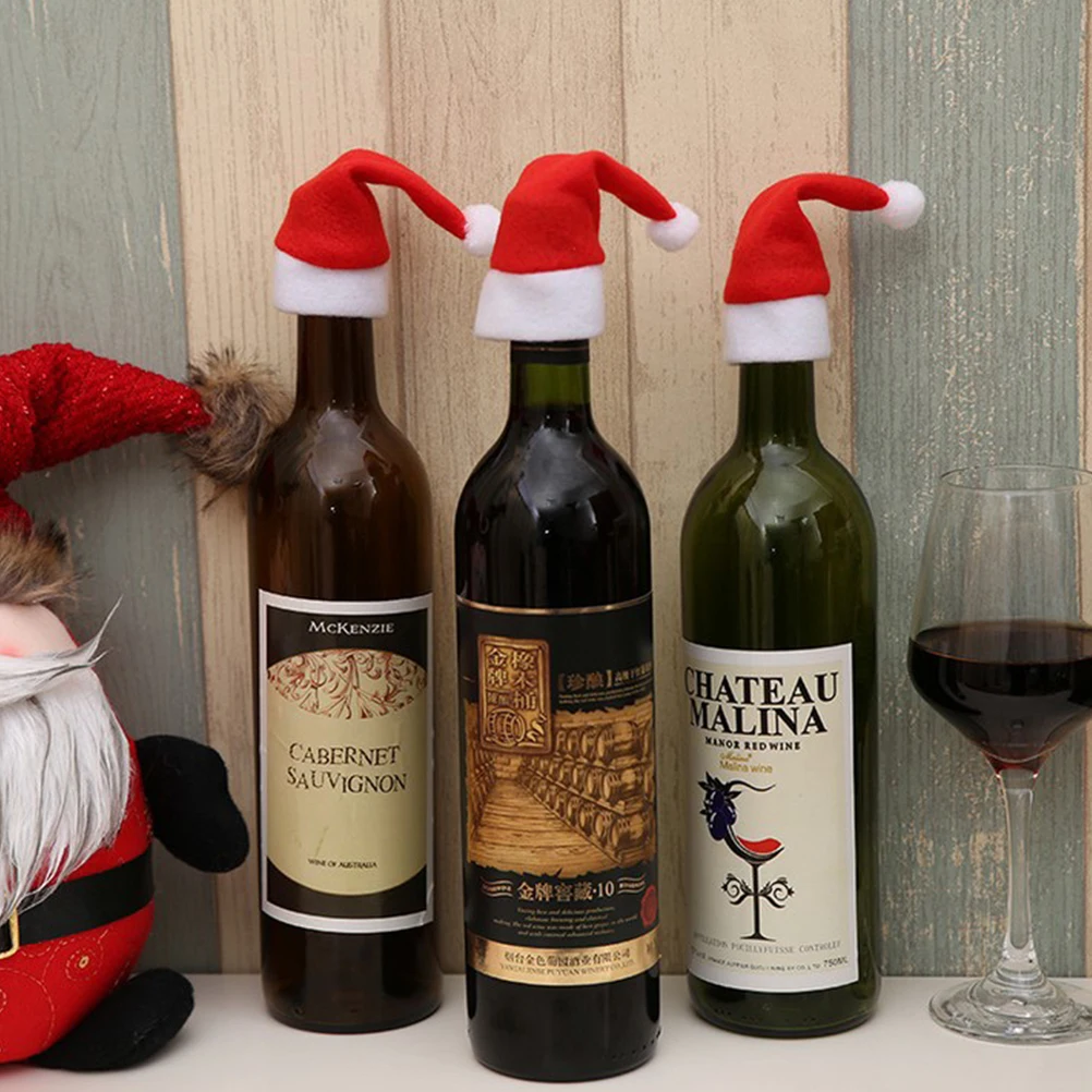 10 Pcs Mini Santa Hat Bottle Cover Winebottle Christmas Dinner Table Decor Hats Decoration
10 Pcs Mini Santa Hat Bottle Cover Winebottle Christmas Dinner Table Decor Hats Decoration